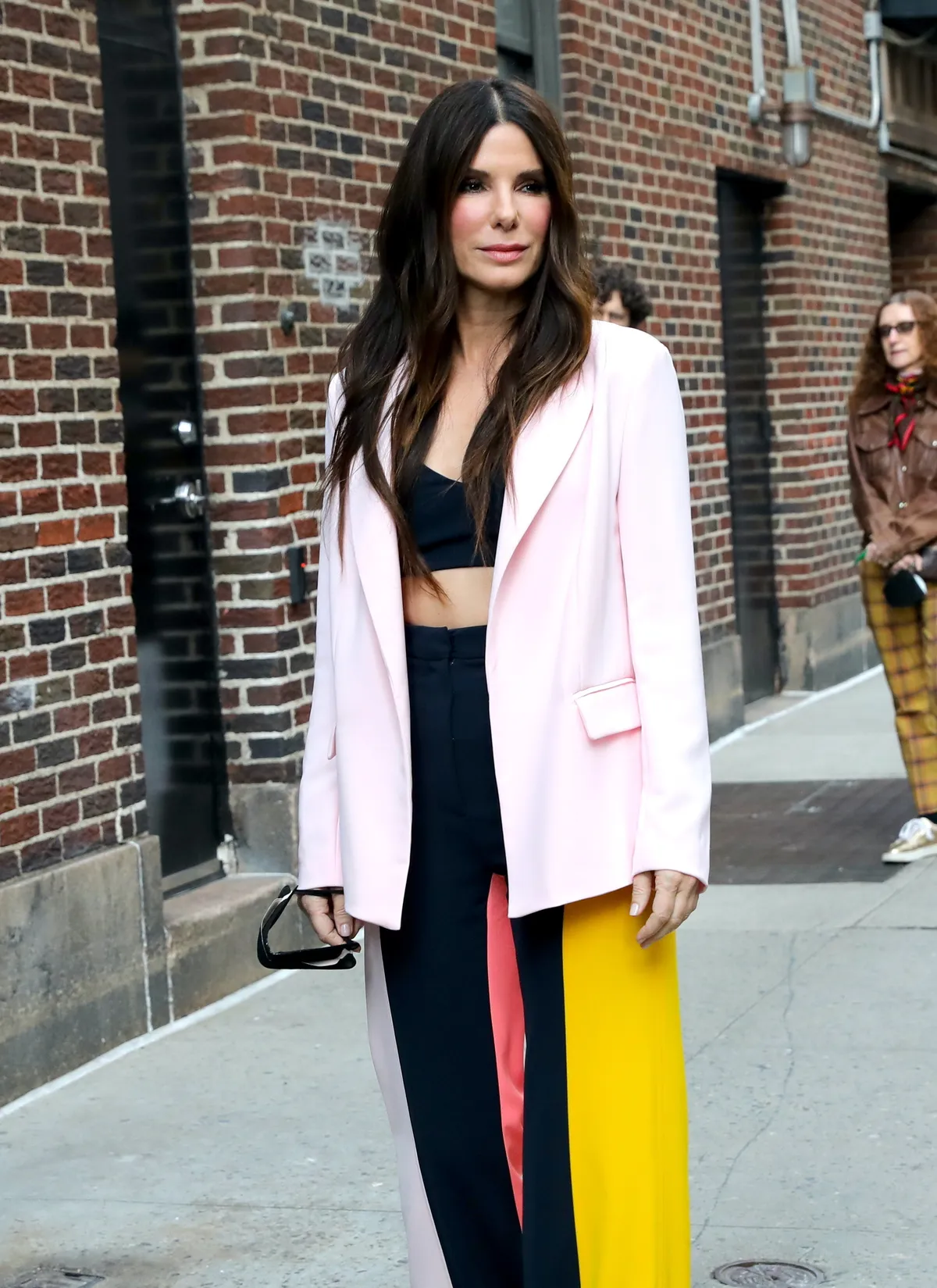 Sandra Bullock,  at the "Late Show with Stephen Colbert" show in NYC