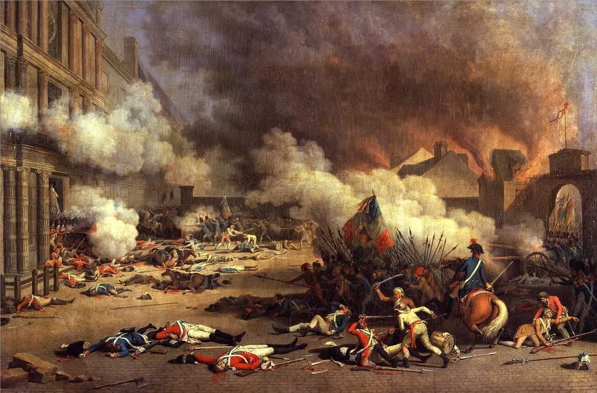 történelem kvíz, francia forradalom, Jacques Bertaux - Prise du palais des Tuileries 