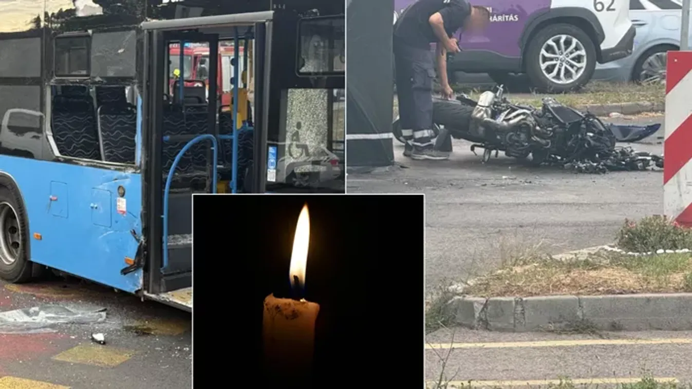 "Soha nem láttam még ilyen szörnyű balesetet" - Kettészakadt a buszba csapódó motor Csepelen