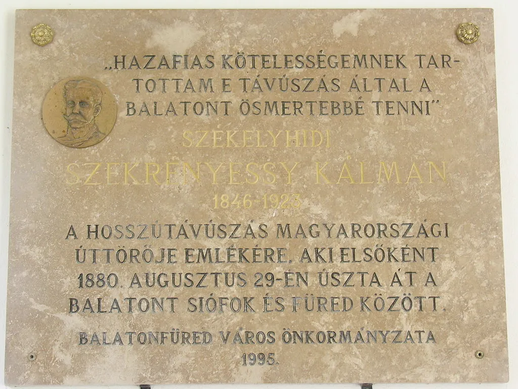 Szekrényessy, emléktábla, Balatonfüred