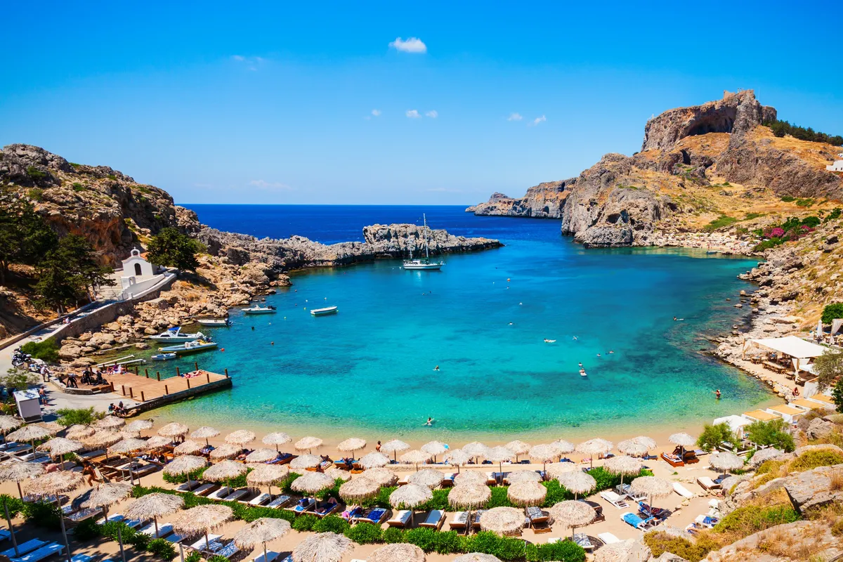 utazás, Lindos, Szent Pál-öböl