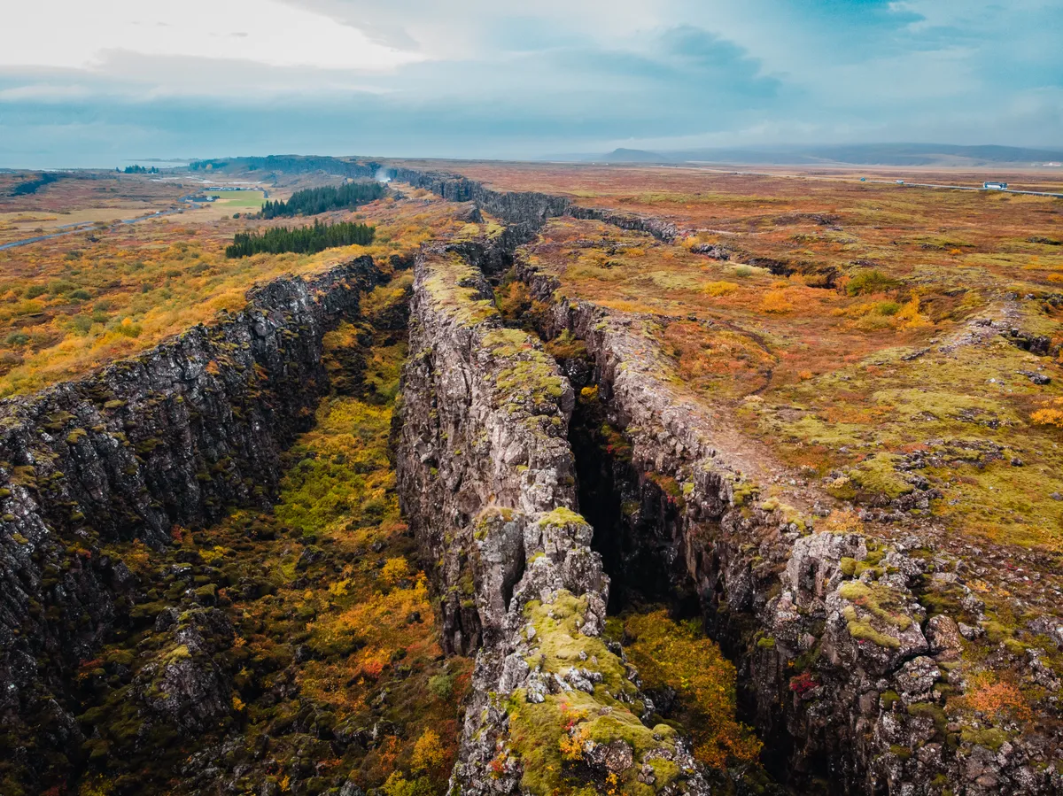 Izland, Þingvellir Nemzeti Park, kanyon