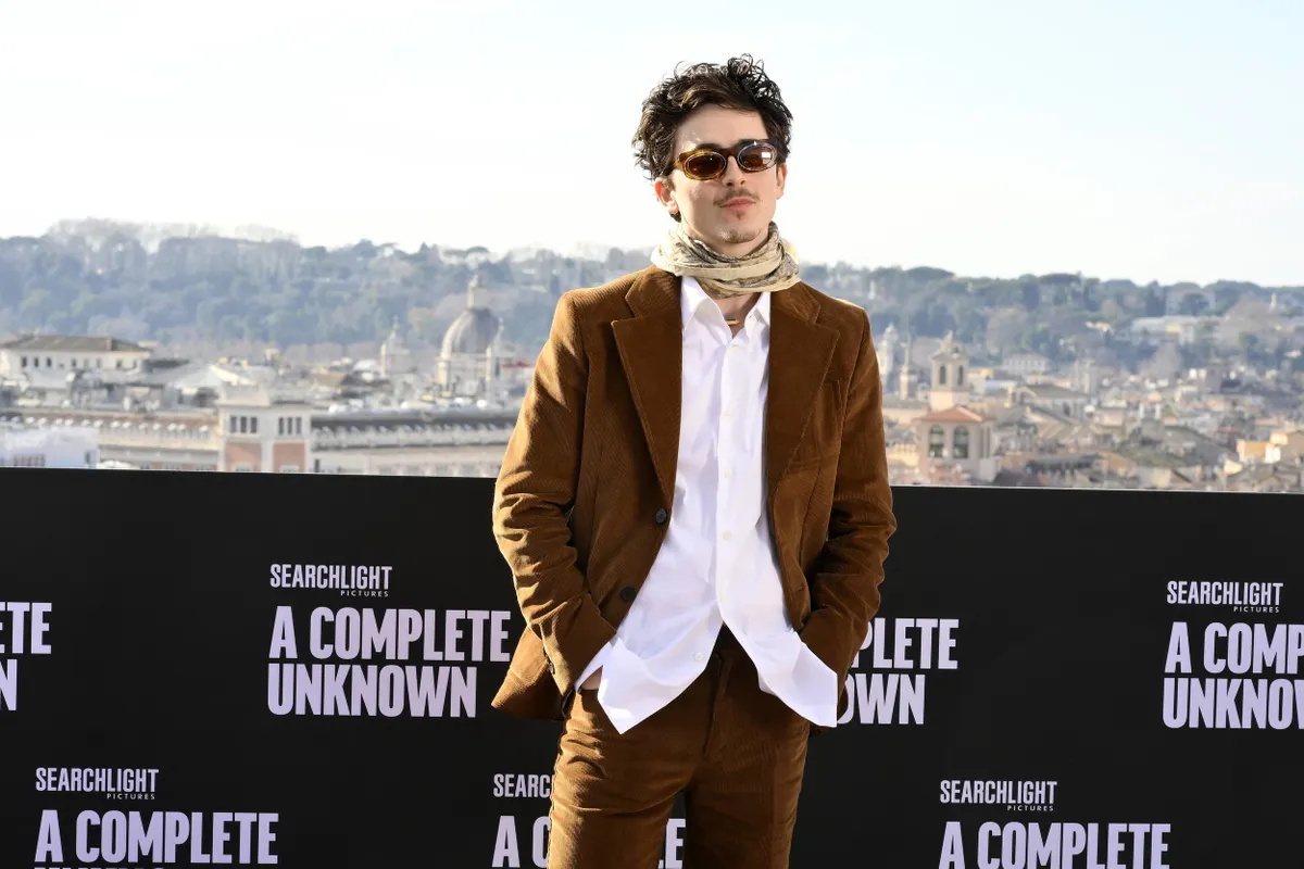 Timothée Chalamet Rome: Hotel De La Ville. Photocall film ''A complete Unknown''.