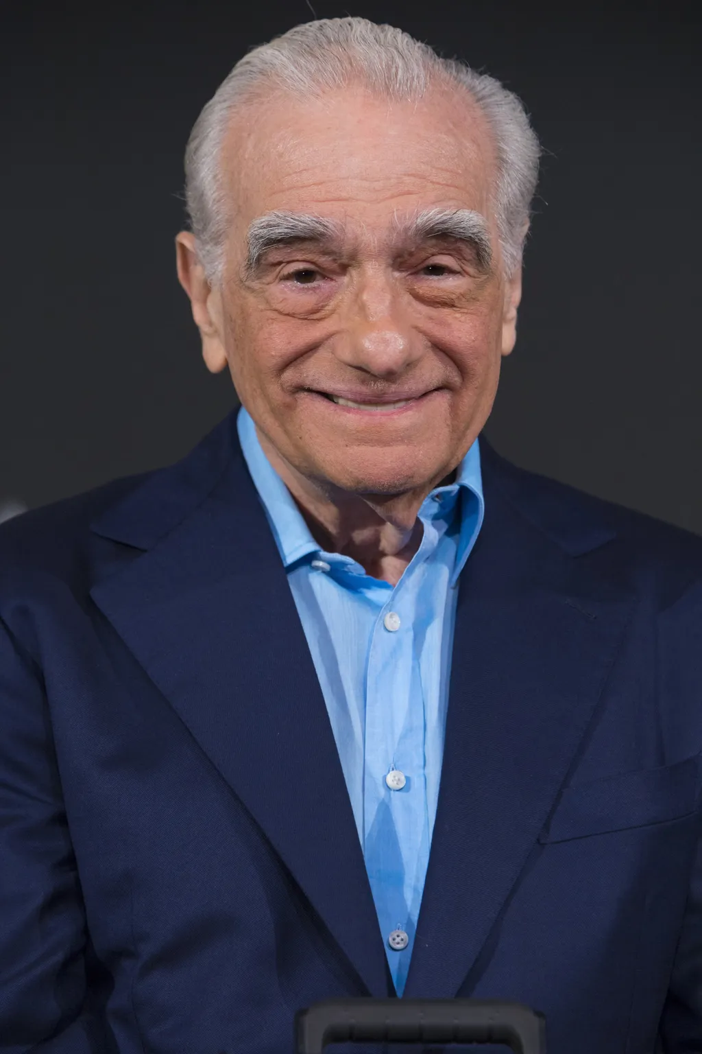 Turin, Italy. 7th October 2024. Portrait of film director Martin Scorsese. Scorsese was guest of Italian National Museum of Cinema.