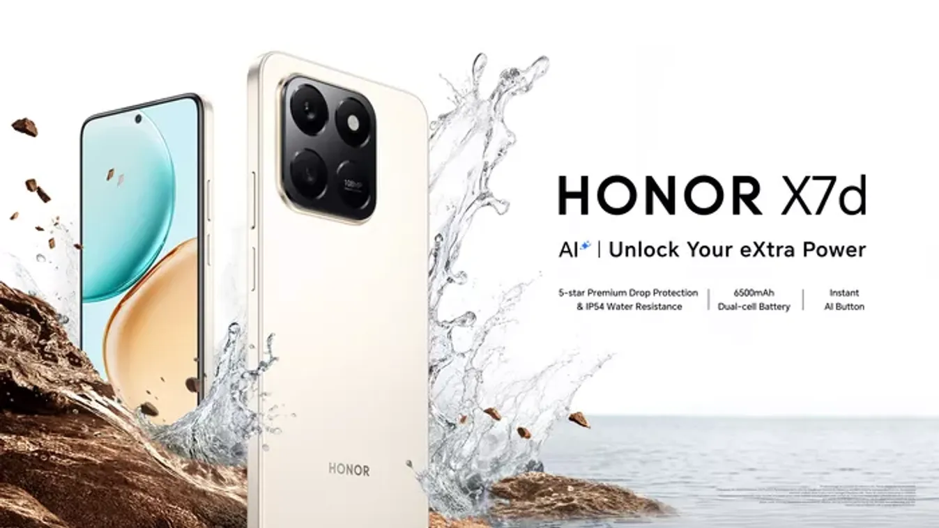 HONOR X7d: teljes körű leejtésvédelem vízállósággal