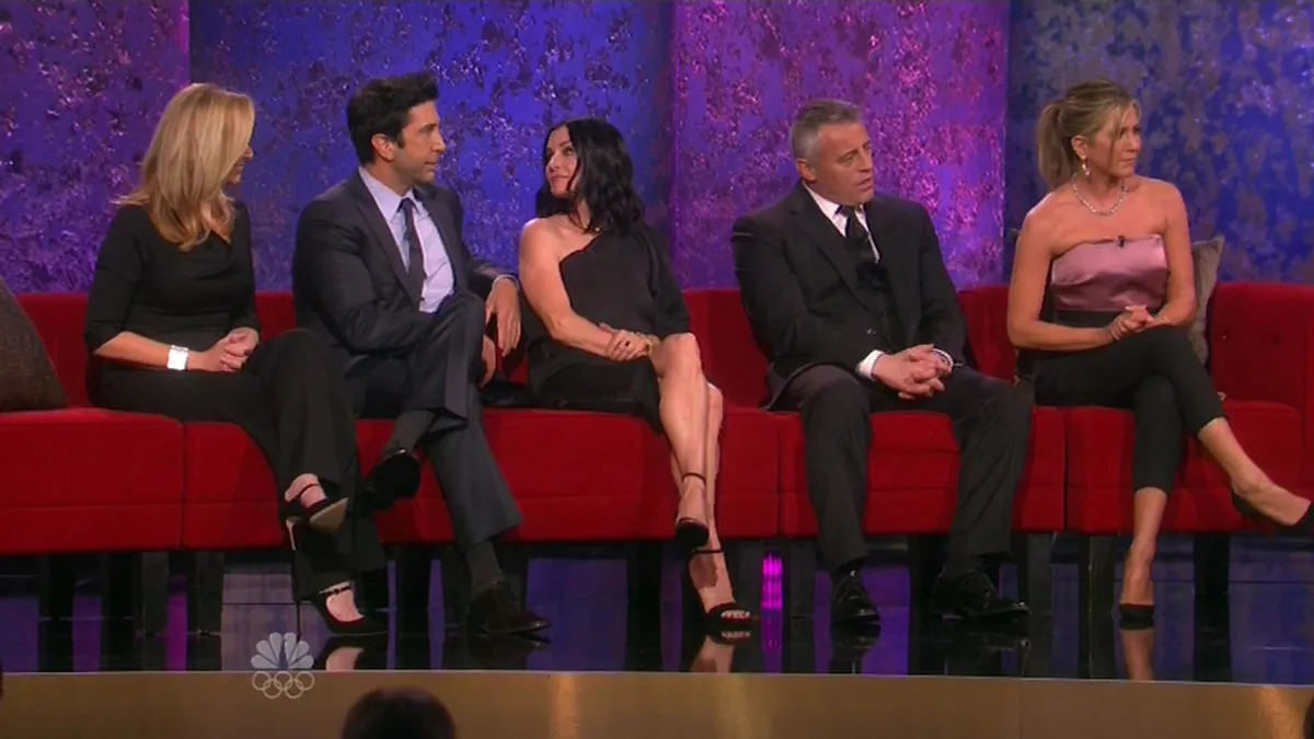 Jennifer Aniston wipes away tears as Friends cast reunite to celebrate career of James Burrows