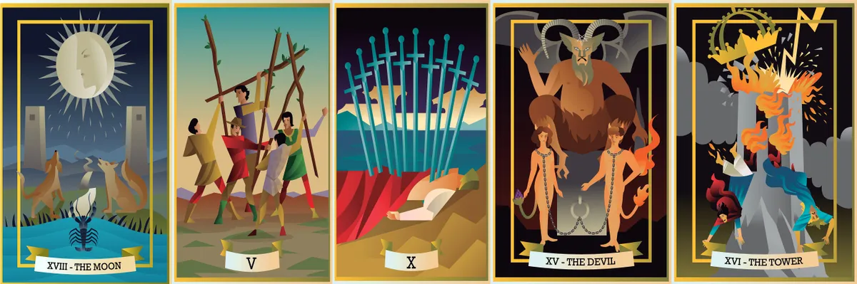 tarot lapok, amelyekkel jobb vigyázni