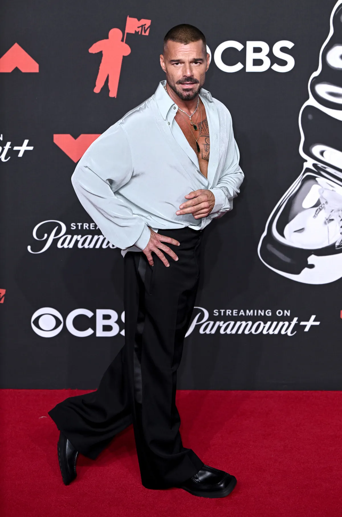Ricky Martin az MTV VMA 2025 gálán egy Latin Icon díjat kapott a zenei munkásságáért