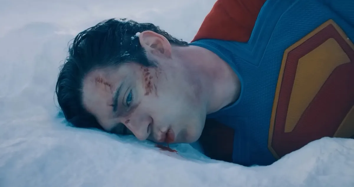 David Corenswet Superman szerepében a Superman című filmben