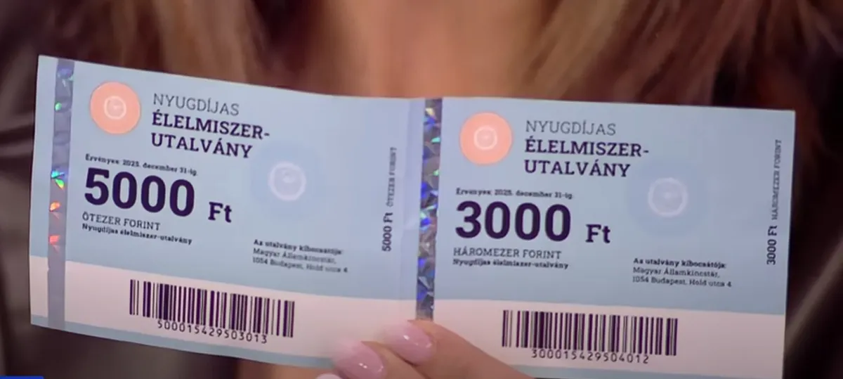 nyugdíjas élelmiszer-utalvány