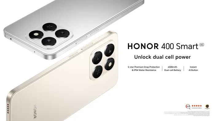 HONOR 400 Smart: erős akkumulátor, ejtésvédelem, vízállóság