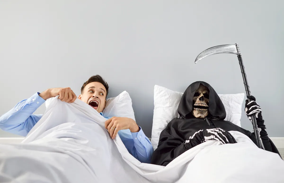 halálközeli élmények, kaszás, halál, csontváz, félelem