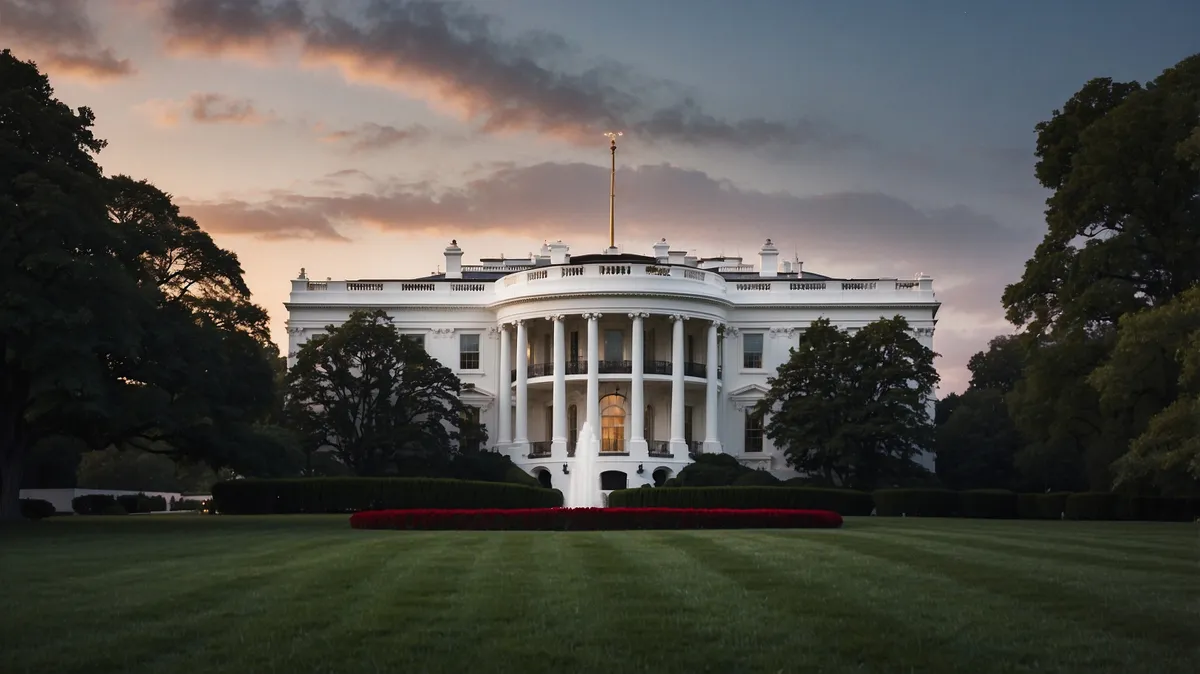 washington, fehér ház, amerikai egyesült államok, naplemente, videó