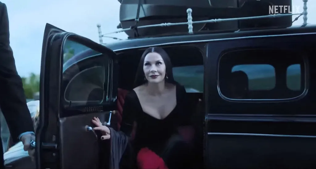 See Ferrari pictures  Pictures must credit: Netflix Here’s a first look at the return of comic horror TV series Wednesday — featuring the adventures of the spooky Addams Family and their daughter. Actress Jenna Ortega , 22, returns to the title role as We