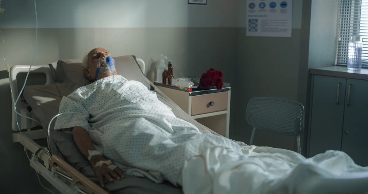 halálközeli élmények, betegség, kórház, fekvőbeteg, halál, idős férfi