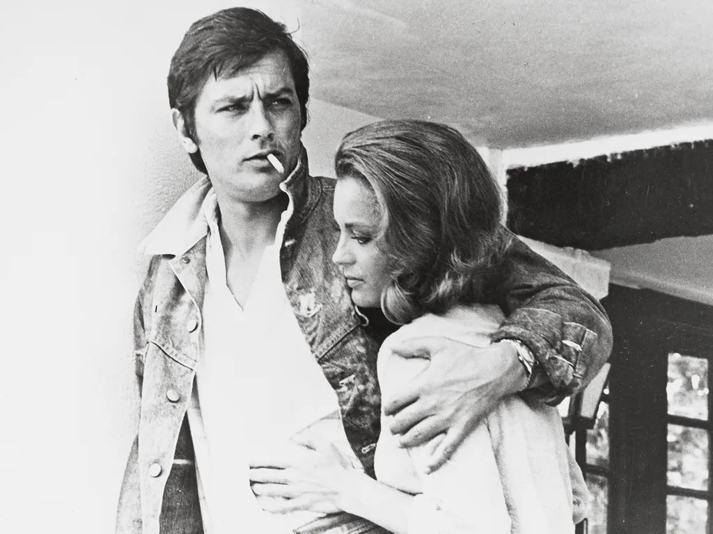 1968; La Piscine. Original Film Title: La Piscine, PICTURED: ALAIN DELON, ROMY SCHNEIDER, Composer: Michel Legrand, Director: Jacques Deray, IN CAST: Jane Birkin, Romy Schneider, Alain Delon, Maurice Ronet Mandatory Credit: Photo by S.N.C/ZUMA Press. (©) 