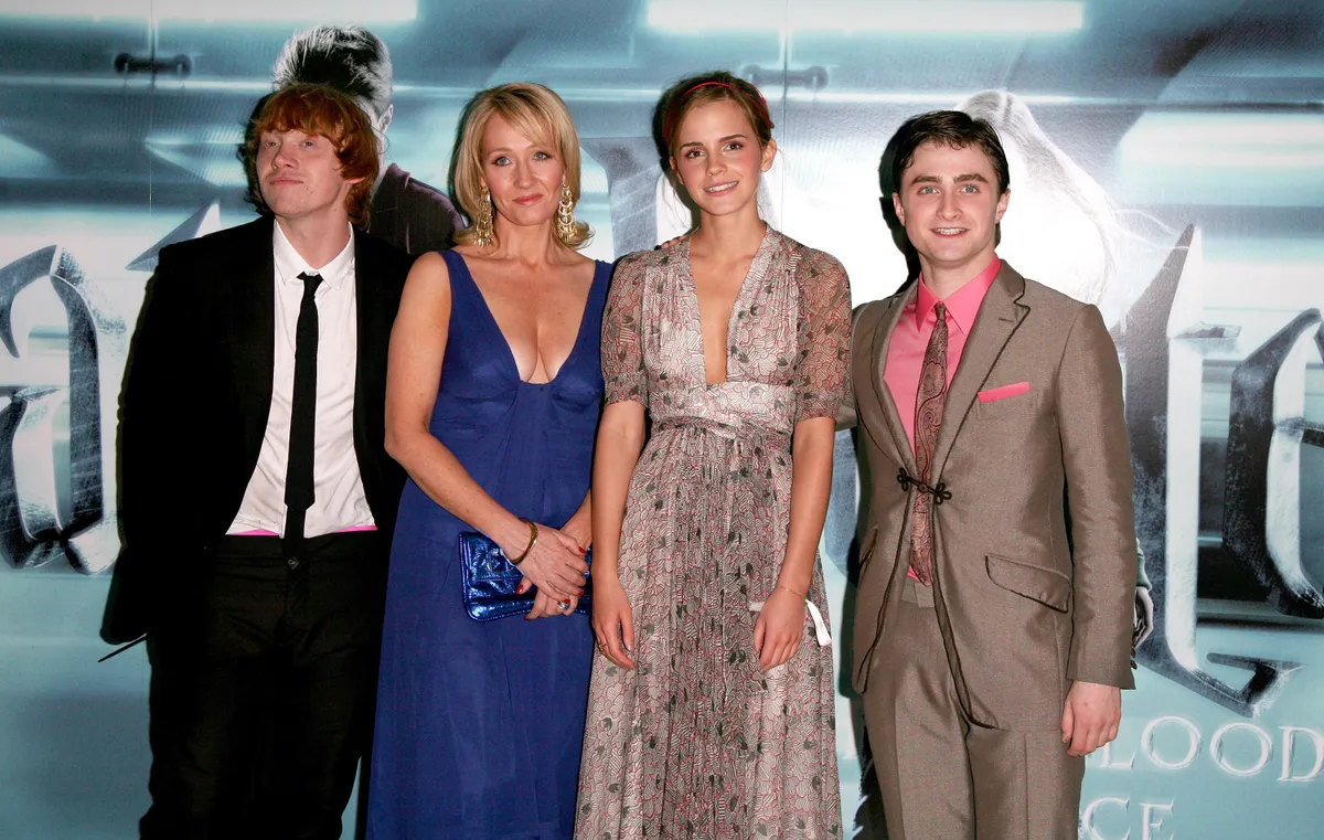 Emma Watson, Daniel Radcliffe, J.K. Rowling, Rupert Grint