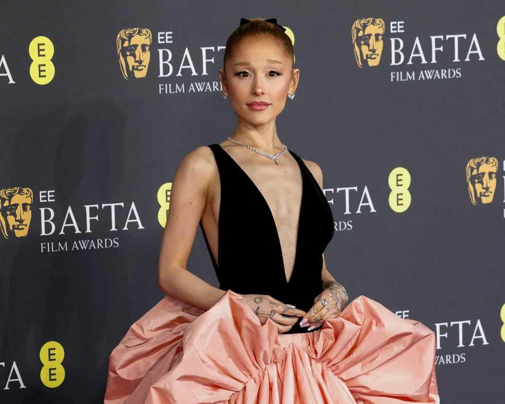 Ariana Grande at the BAFTA: British Academy Film Awards 2025 at the Royal Festival Hall in Waterloo, London, United Kingdom,