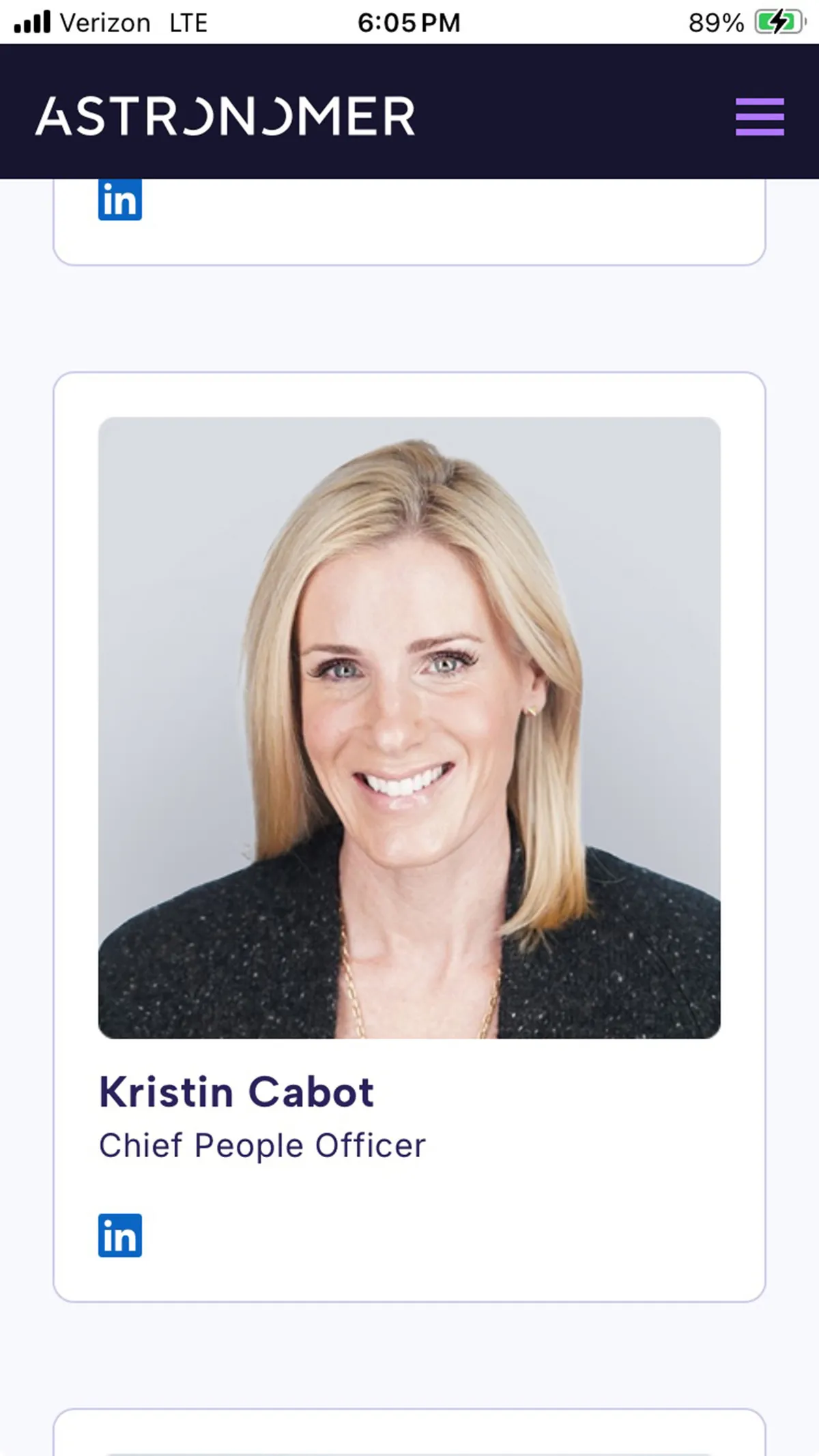 Kristin Cabot először felmondott az Astronomer-nél, majd beadta a válókeresetet férje, Andrew Cabot ellen