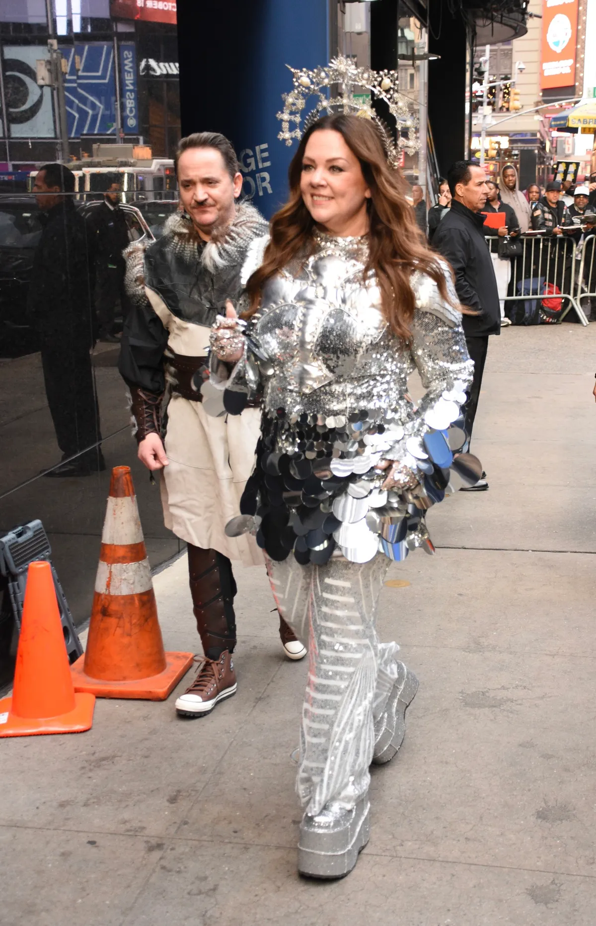 Ben Falcone and Melissa McCarthy seen at Good Morning America