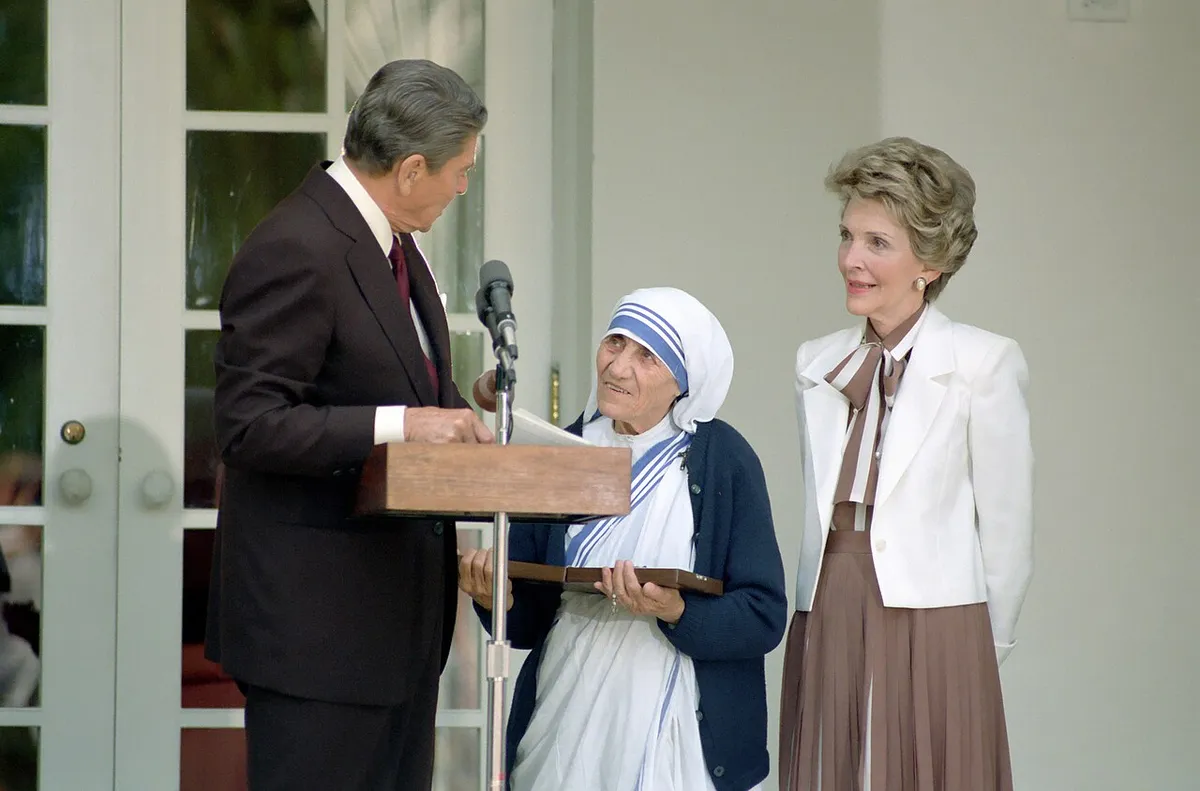 Teréz anya, Ronald Reagan, Nancy Reagan