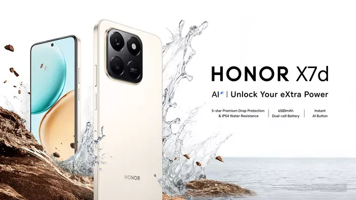 HONOR X7d: teljes körű leejtésvédelem vízállósággal