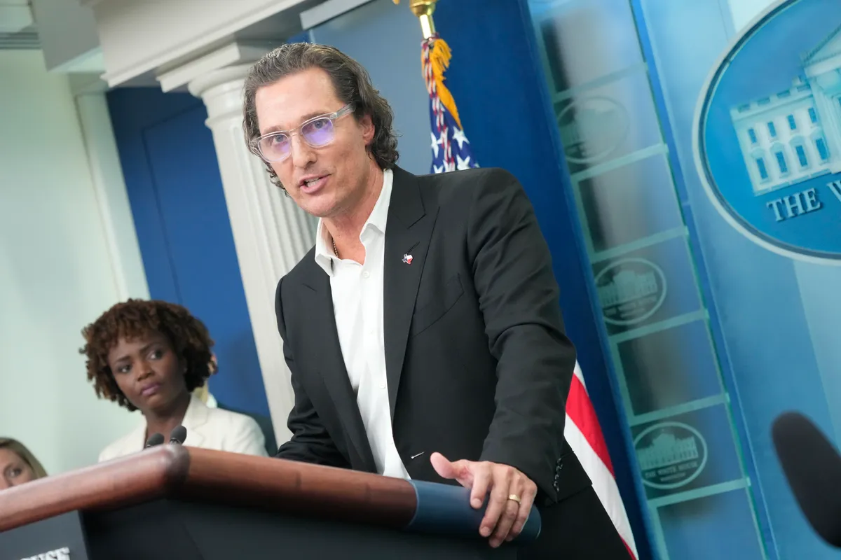 White House Daily Press Briefing. Matthew mcConaughey