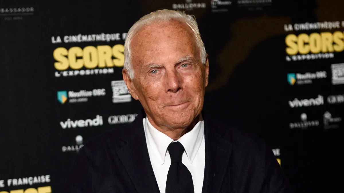 alt=Az olasz divattervező, Giorgio Armani 91 éves korában hunyt el