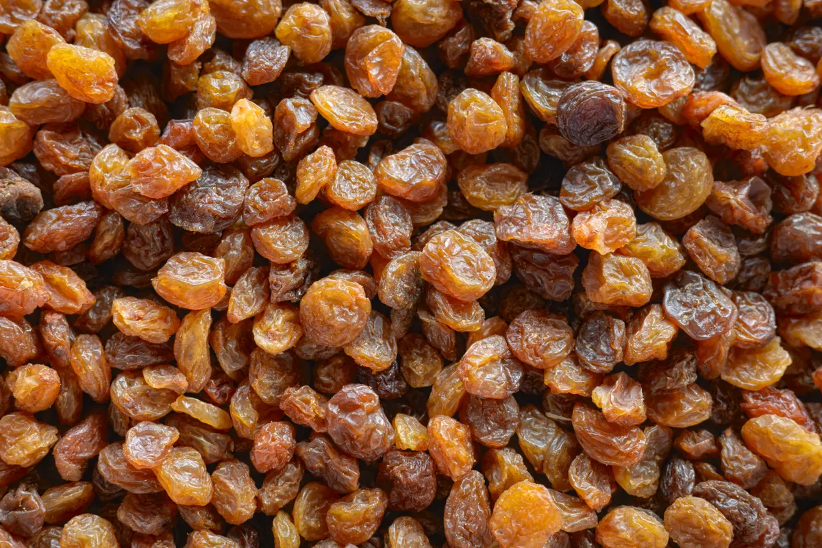 Aranyló és vörösesbarna mazsolakupac. 