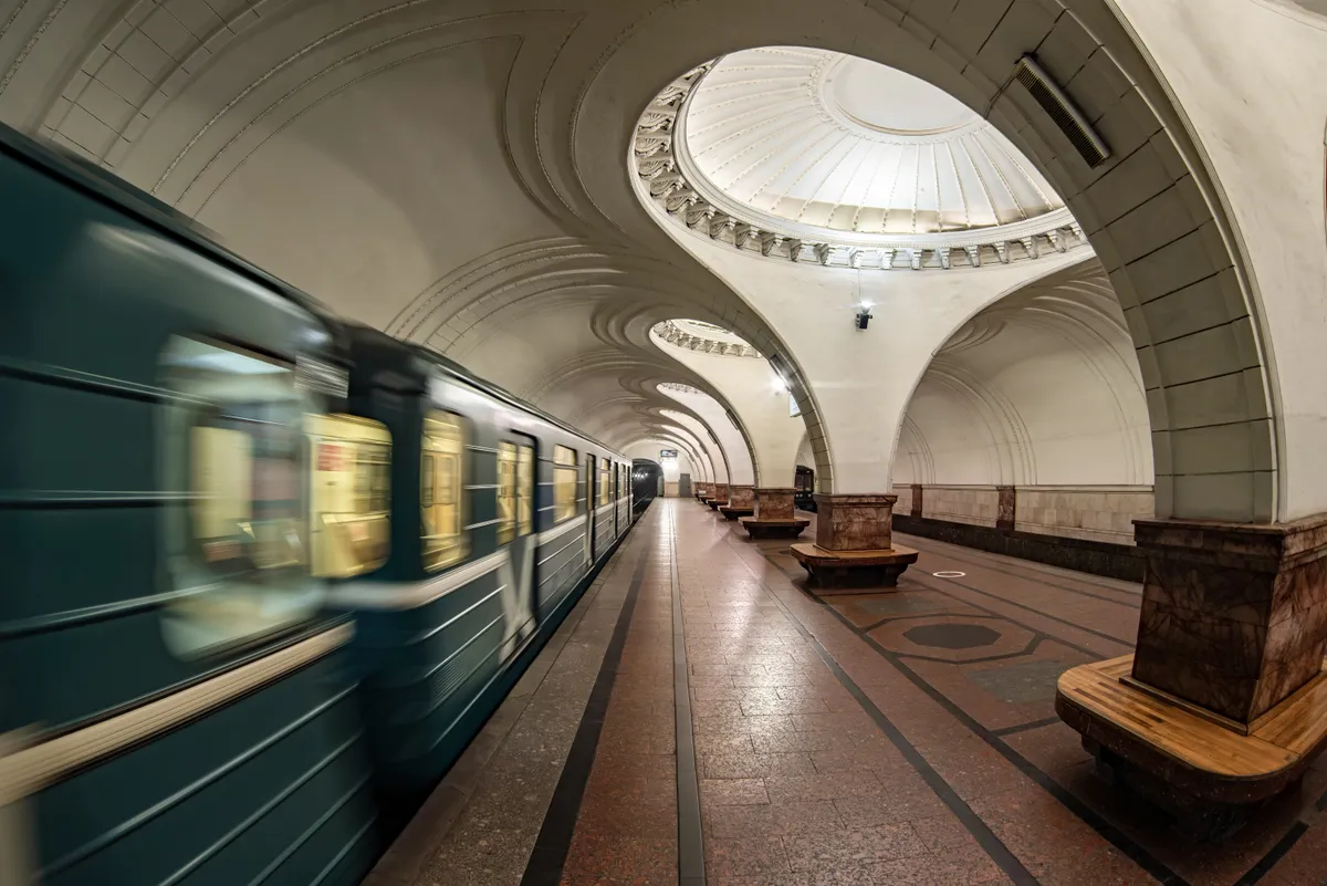 Metróállomás, Moszkva, Oroszország