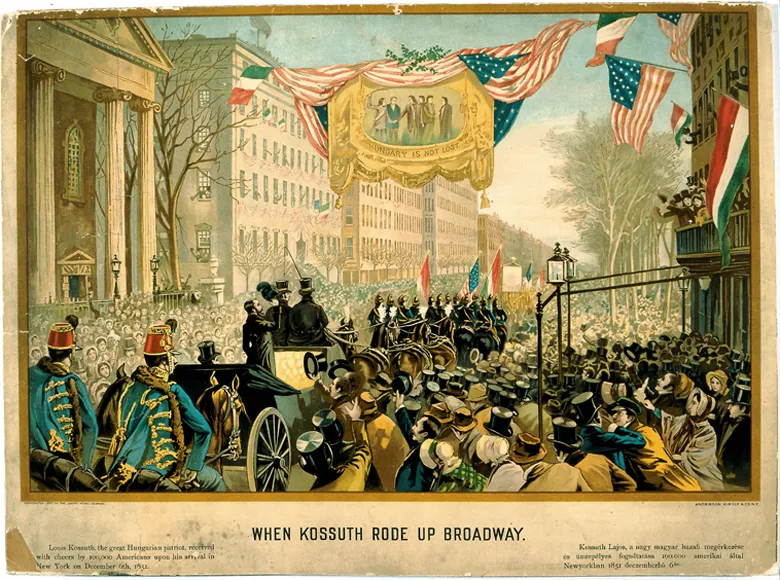 Kossuth Lajos New Yorkba érkezik 1851-ben