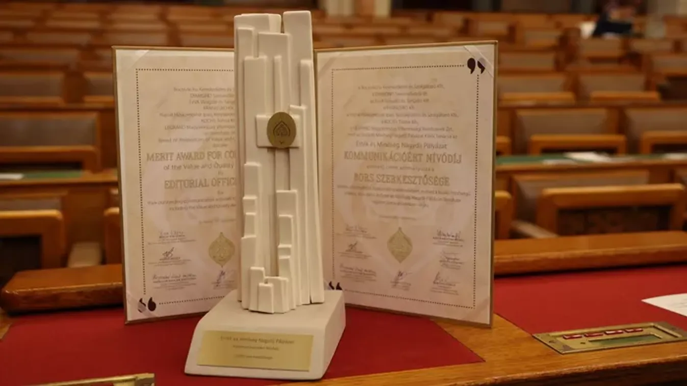 Komoly díjat kapott a Bors! Az Érték és Minőség Nívódíjat a Parlamentben adták át