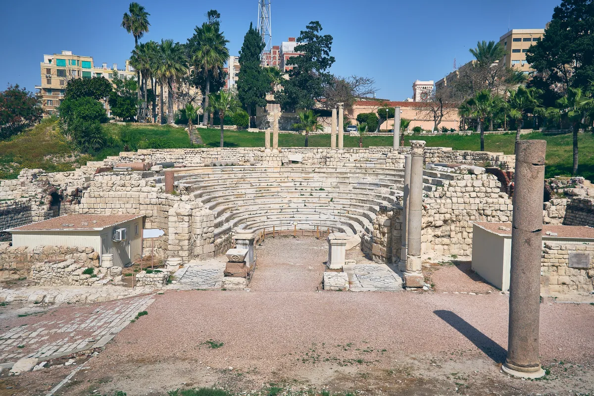 Alexandria, Egyiptom, római amphiteatrum romjai