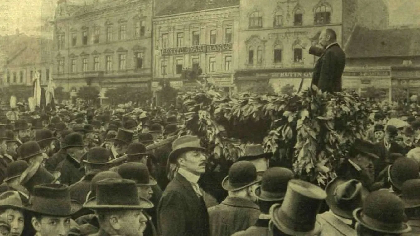 Gróf Tisza István beszédet mond Aradon