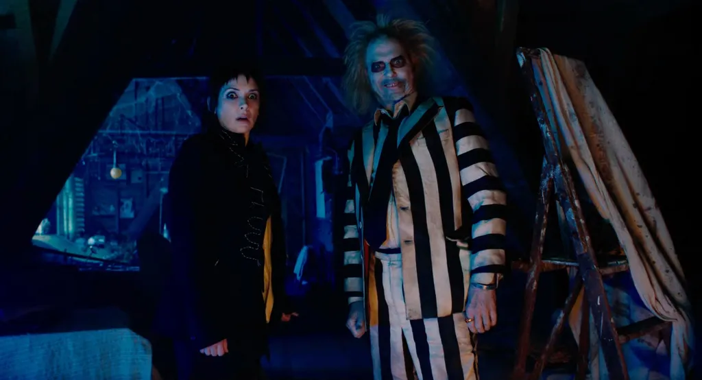 Pictures must credit: Warner Bros. Here’s the first full trailer for the return of Michael Keaton as spiky haired, green skinned ghost Beetlejuice. The new sequel , which had a teaser released back in March, sees the spirit return to the lives of the Deet
