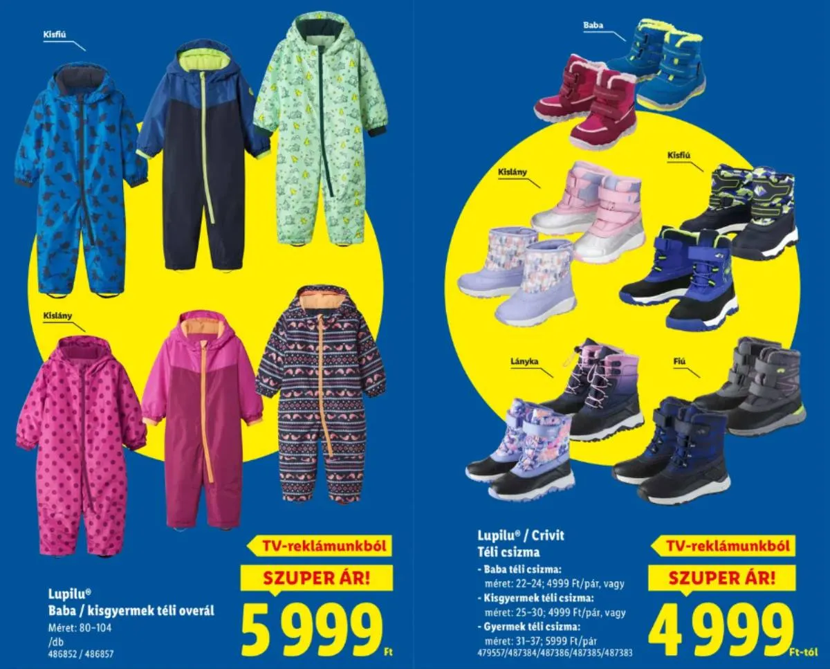 Overál 6000 alatt, csizma 5000 alatt a Lidl-ben