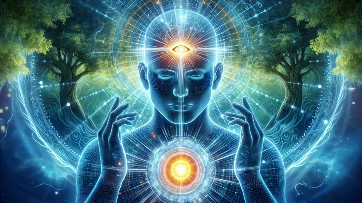 harmadik szem és csakrák egy spirituális fotón
