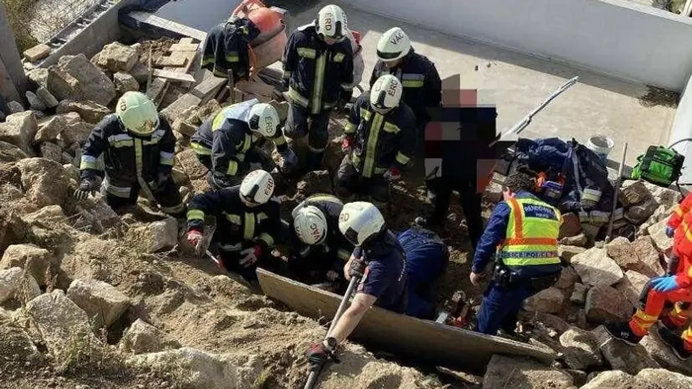 Most kaptuk: támfal dőlt a munkásokra Biatorbágyon, többen is a romok alatt rekedtek – fotók