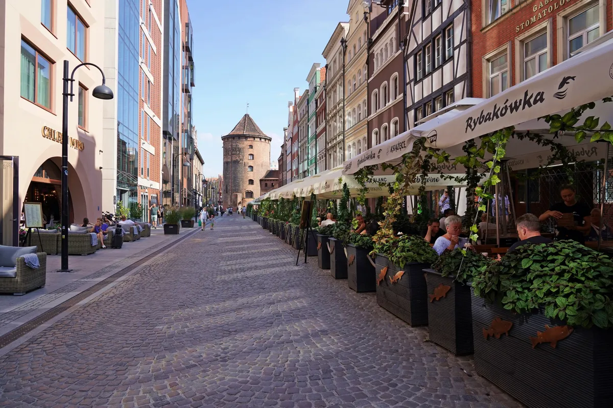 Gdański utca éttermekkel