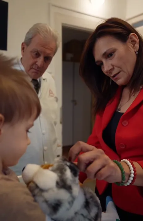 A kórházban élő kisfiú Kardosné Gyurkó Katalinnal