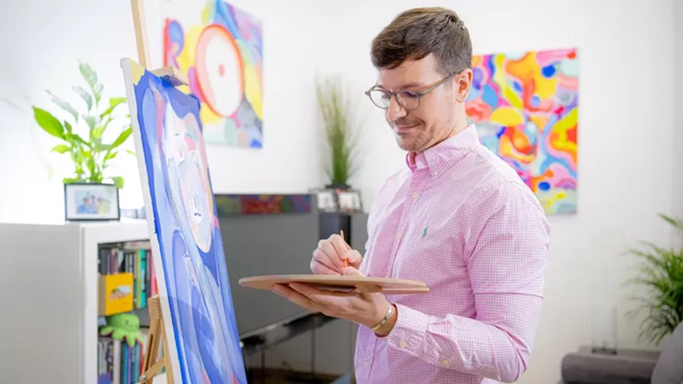 Saját kiállításra vágyik Bálint: "Nekem a festés terápia!"