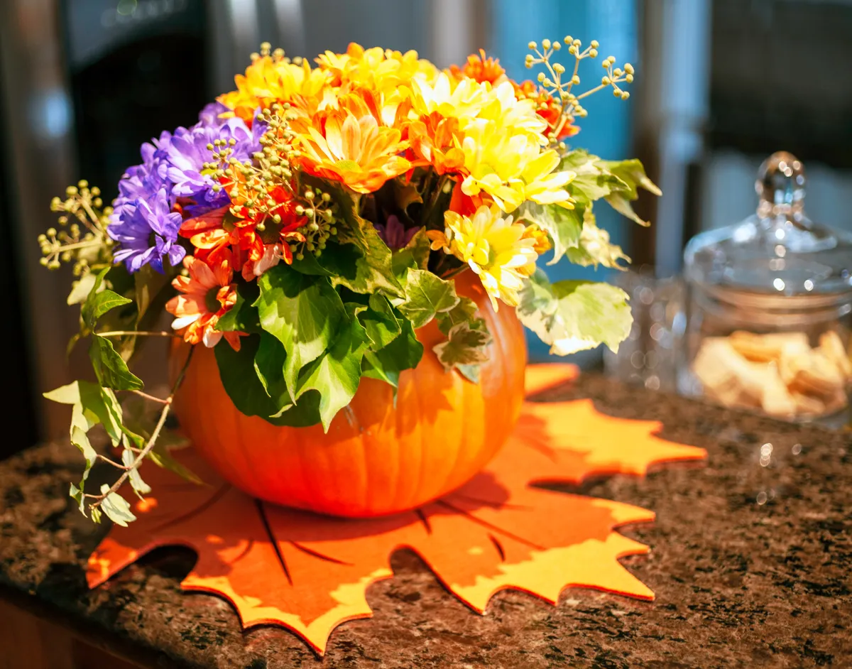 Halloweeni töklámpás virágcserép