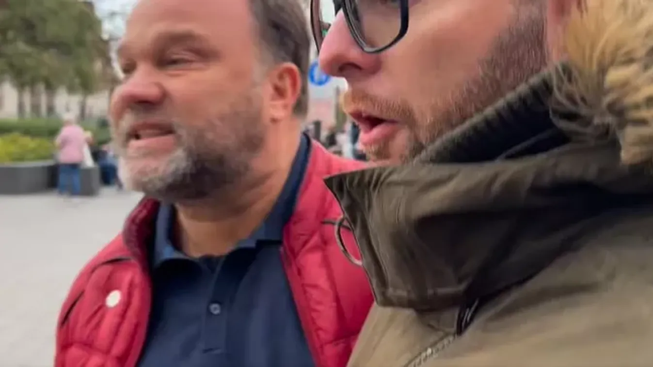 Brutális videó: A tiszás humorista, Aranyosi Péter eltorzult fejjel, agresszíven ellökött egy riportert