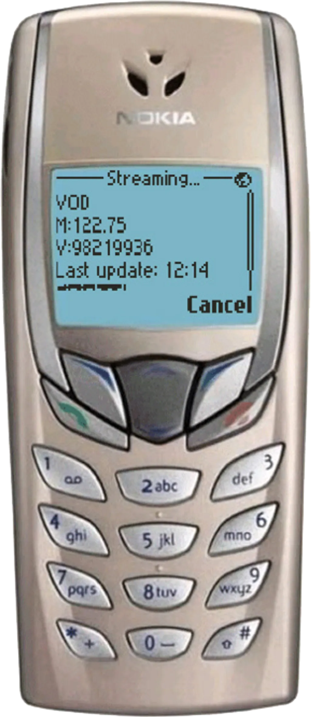 Régi nokia mobiltelefon.