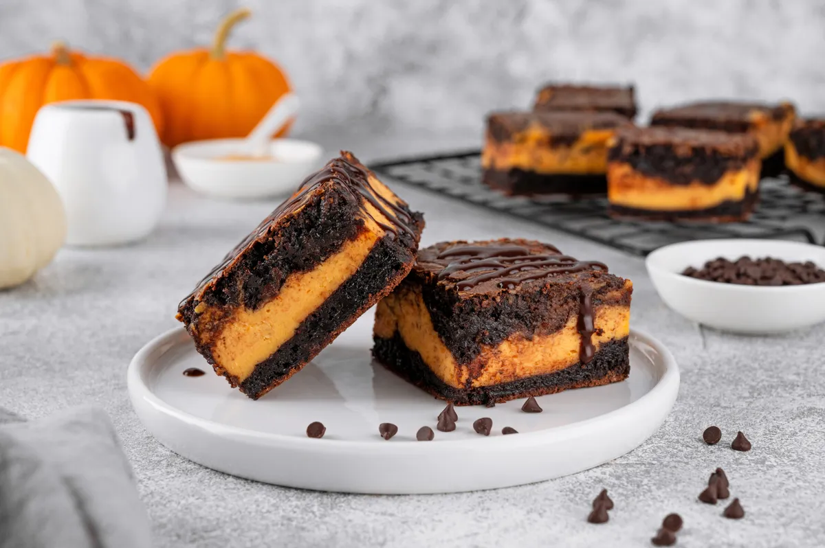 Sütőtökös desszert recept ihlette sütemények egy tálon