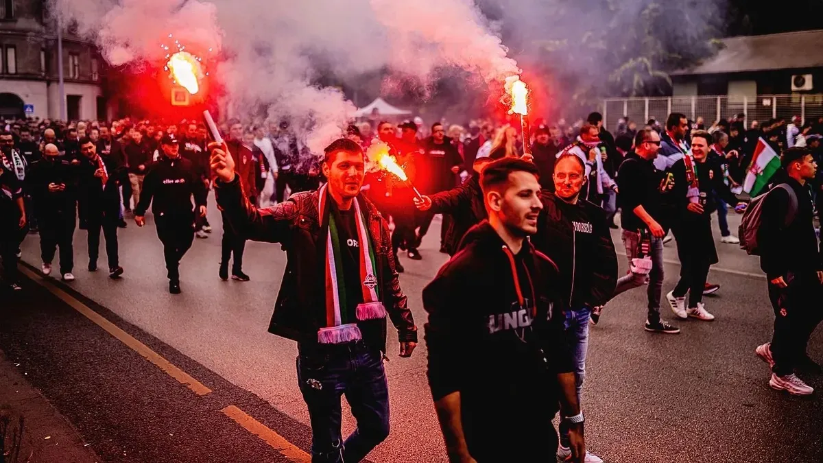 A Portugália-Magyarország vb-selejtező előtt a válogatott szurkolói Lisszabonban is óriási hangulatot csináltak