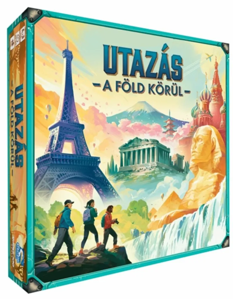 Az Utazás a Föld körül társasjáték doboza.
