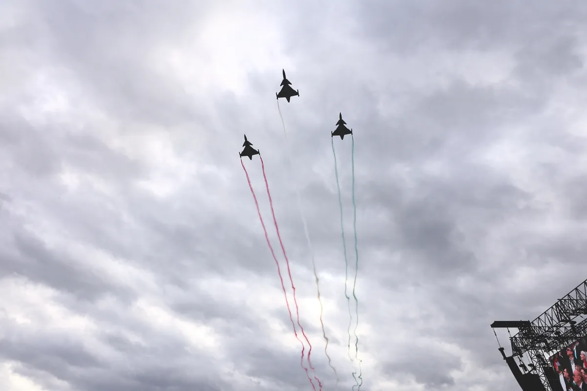 Katonai gripenek a 2025. október 23-i ünnepi rendezvényen