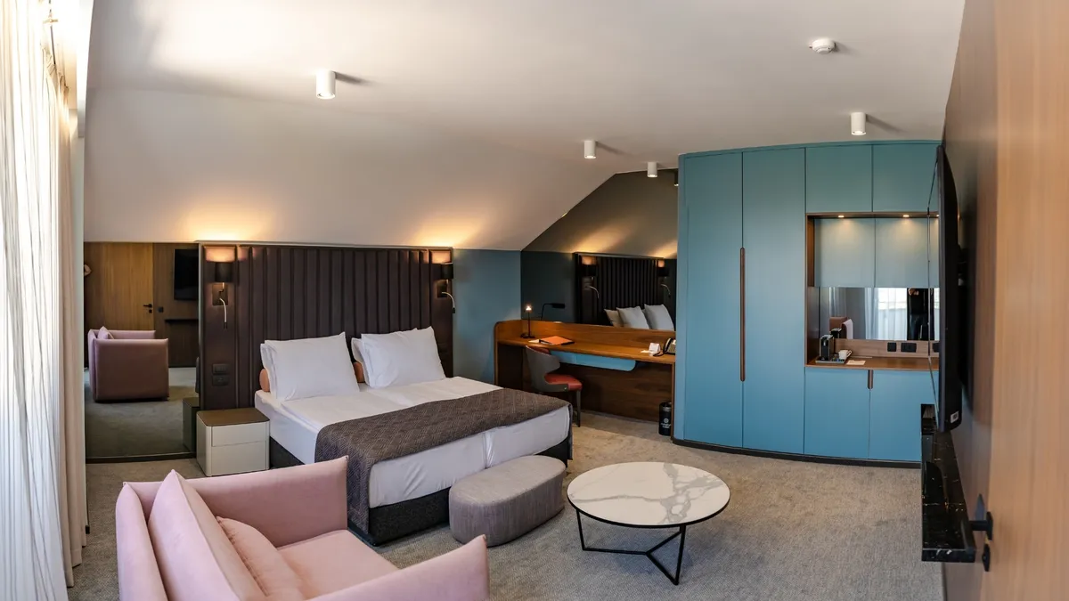 A maribori Habakuk Hotel egyik szobája
