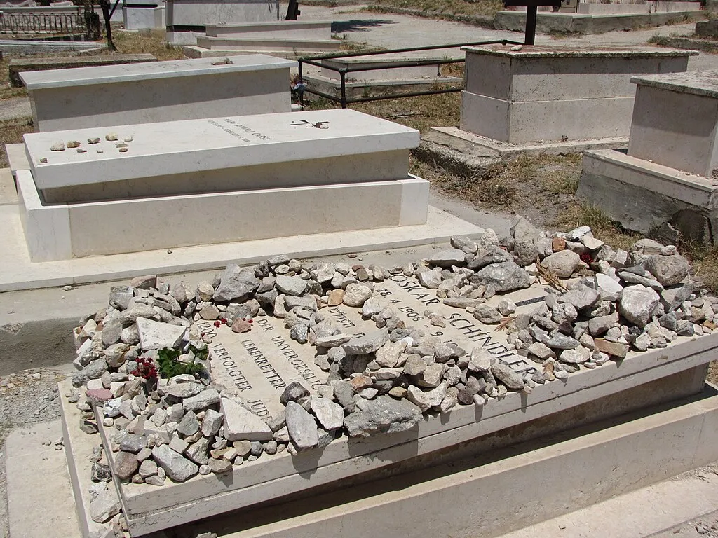 Oskar Schindler sírja Jeruzsálemben